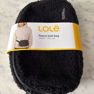 Lole Black Fleece Belt Bag NWT